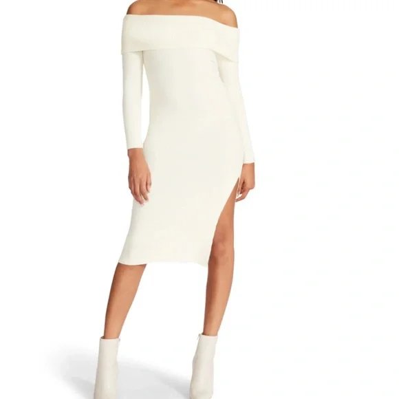 Steve Madden | Dresses | New Never Worn Steve Madden Francesca Off The  Shoulders Sweater Dress Xsmall | Poshmark